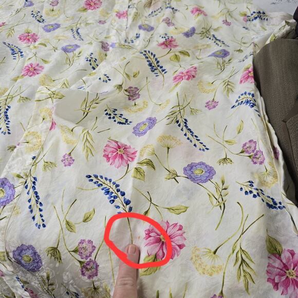 Judith Hart Textured Silk Peignoir Set Chemise Nightgown and Robe Floral Size L - Picture 13 of 13